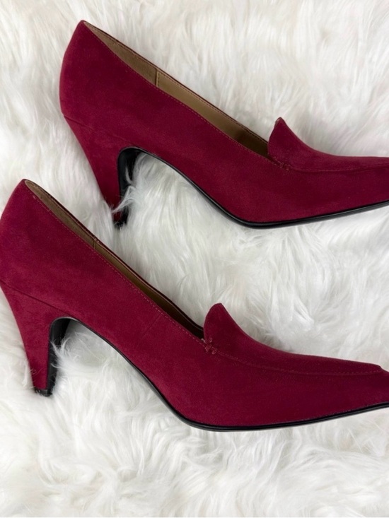 Naturalizer Shoes - Naturalizer Burgundy Faux Suede Pointed-Toe Women's Heels